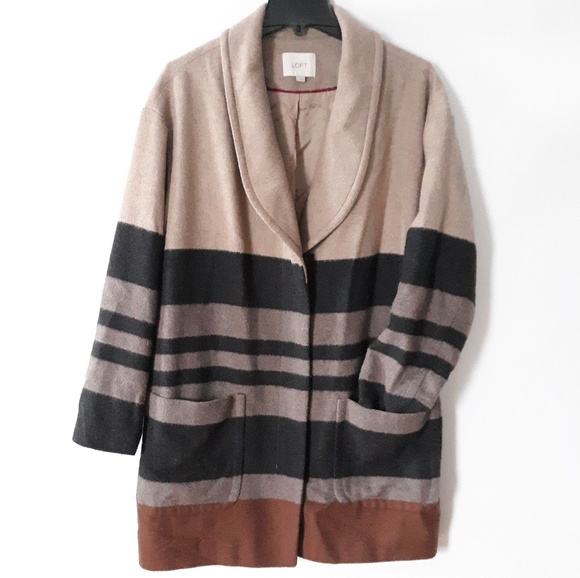 Ann Taylor Jackets & Blazers - Ann Taylor loft striped coat size L